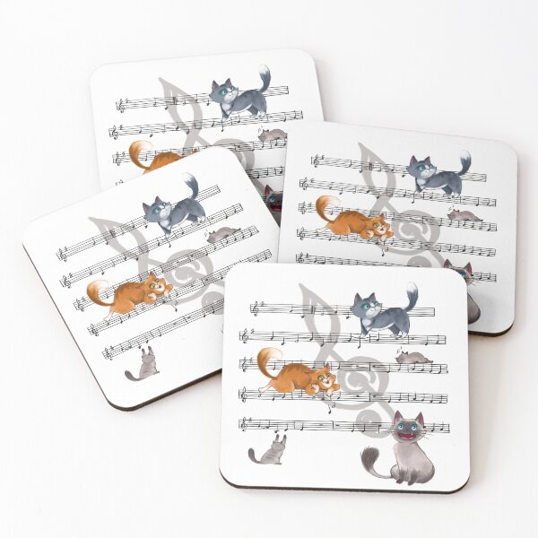 Item preview, Cats music on write - Cats musicmens designed and sold by Kim Leex.