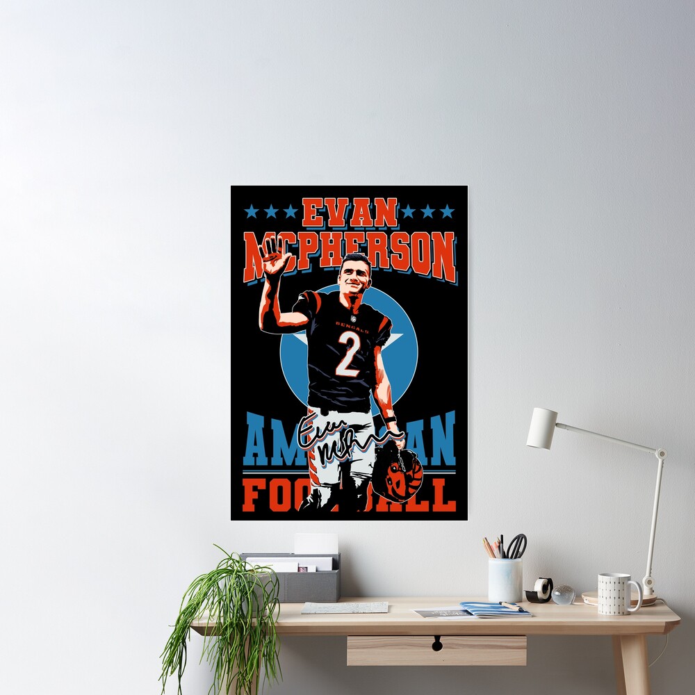 Evan McPherson Football Edit Tapestries Bengals - Evan Mcpherson - Posters  and Art Prints