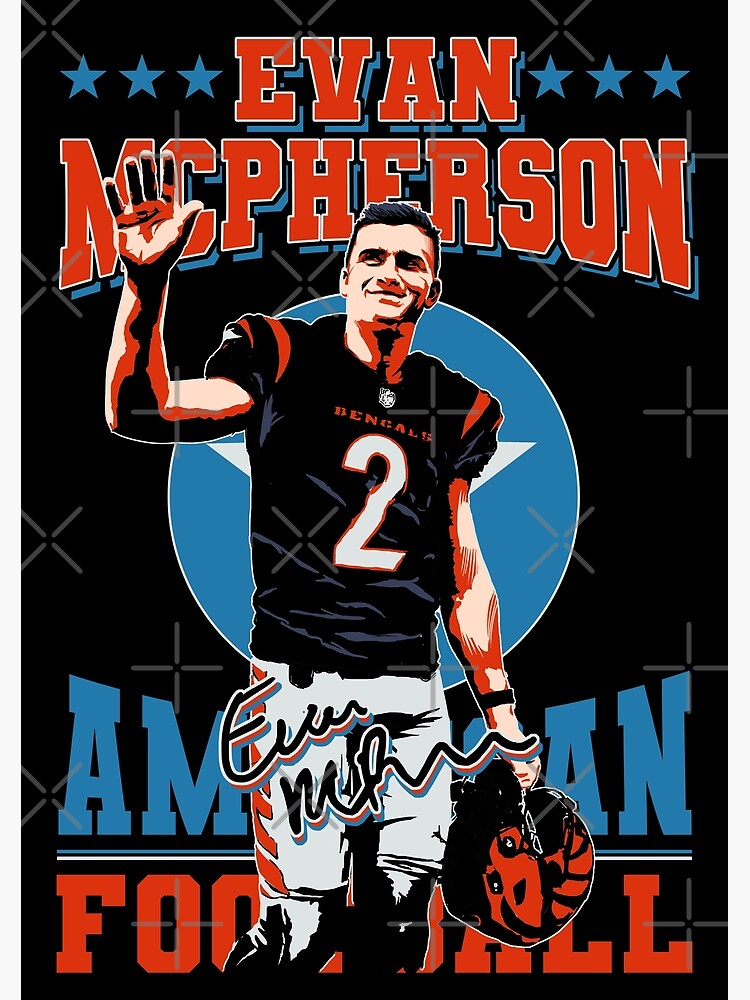 Evan McPherson Football Edit Tapestries Bengals - Evan Mcpherson - Posters  and Art Prints