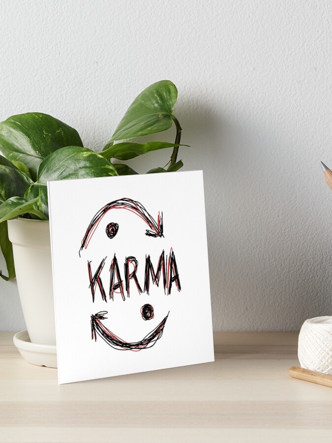 Karma is a God Print, Illustration Art Print, Wall Decor 