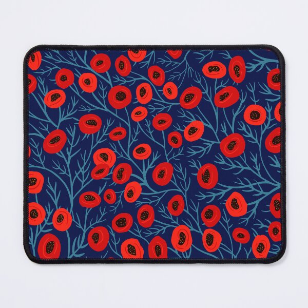 Item preview, Red Poppies on Blue designed and sold by Urbaun.