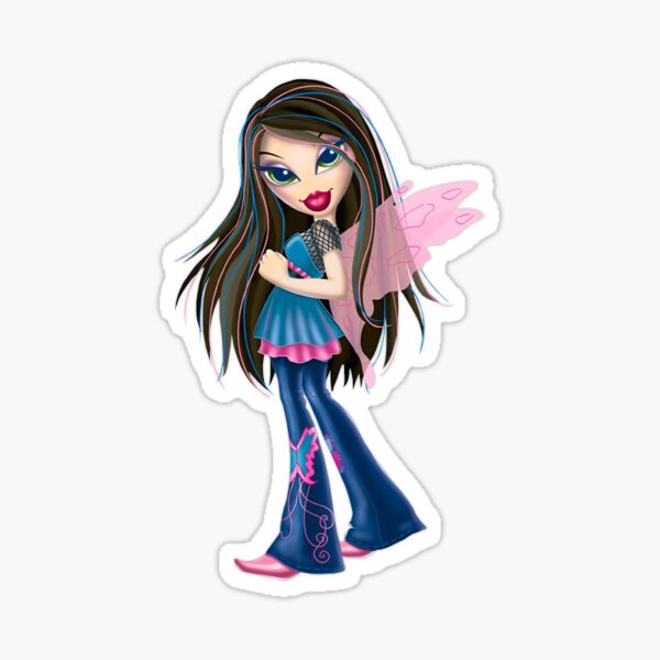 Bratz Big Stickers 2006 Cloe Jade Shasha Yasmin Leah MEYGAN MGA Gold Border