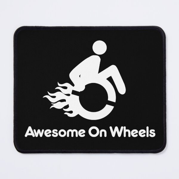 Item preview, Awesome On Wheels Wheelchair Wheelie Disability Awareness designed and sold by roadworkplay.