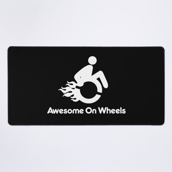 Item preview, Awesome On Wheels Wheelchair Wheelie Disability Awareness designed and sold by roadworkplay.