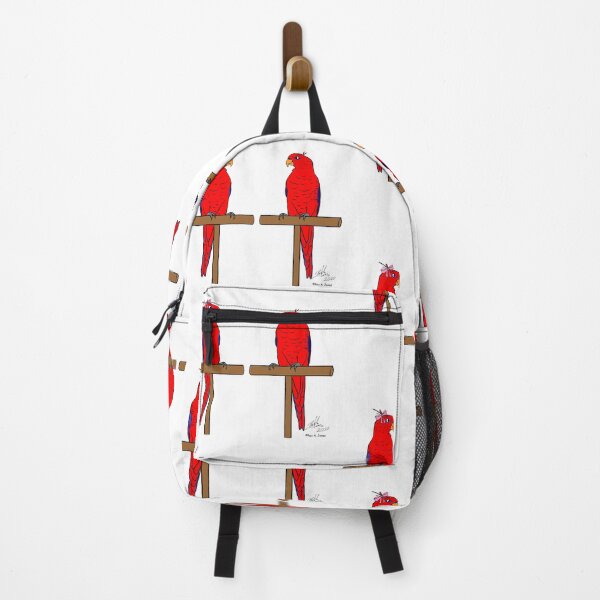 Item preview, Crazy Bird Person with Red Lorikeets designed and sold by Laughing Parrot Studio.