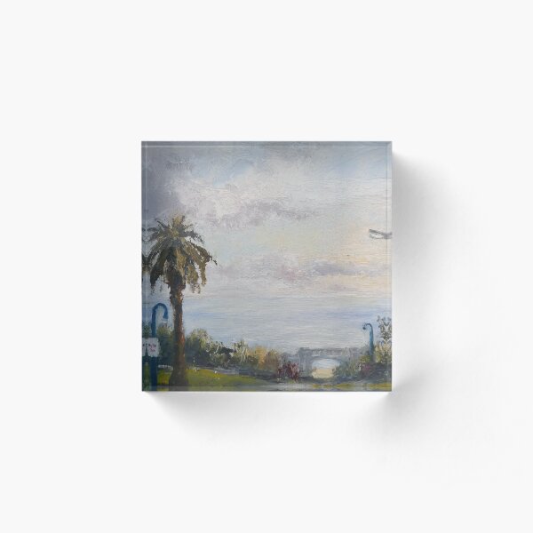 St Kilda Esplanade, Melbourne Australia Acrylic Block