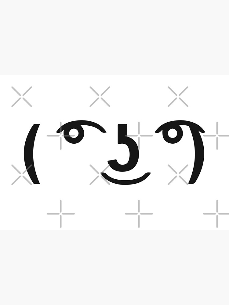 Lámina rígida «Text Emoji y Kawaii Lenny Faces Emoticon conjunto 