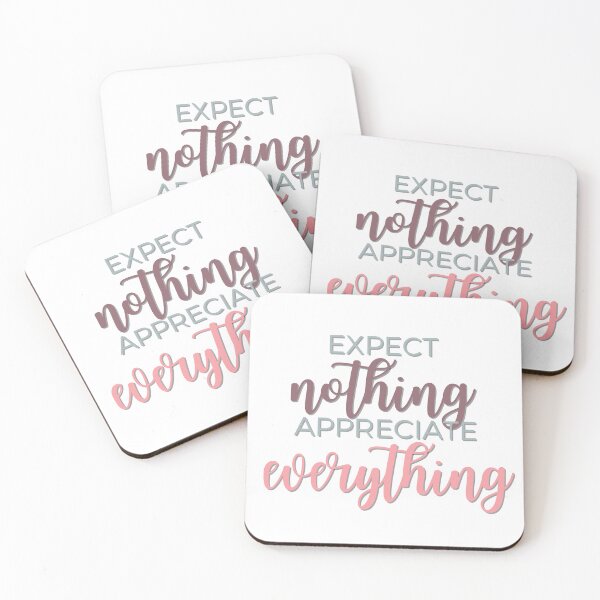 Item preview, Expect Nothing Appreciate Everything Inspirational and Motivational Quote designed and sold by hanyj732.