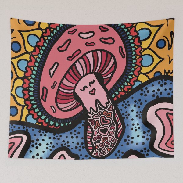 Item preview, Sombrero Pink Mushroom Girl designed and sold by Prachi Patel.