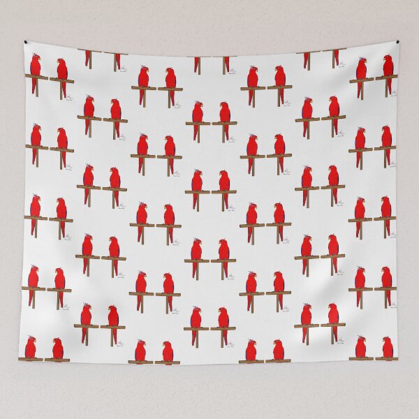 Item preview, They Call  Me a Crazy Bird Lady with Red Lorikeets designed and sold by Laughing Parrot Studio.