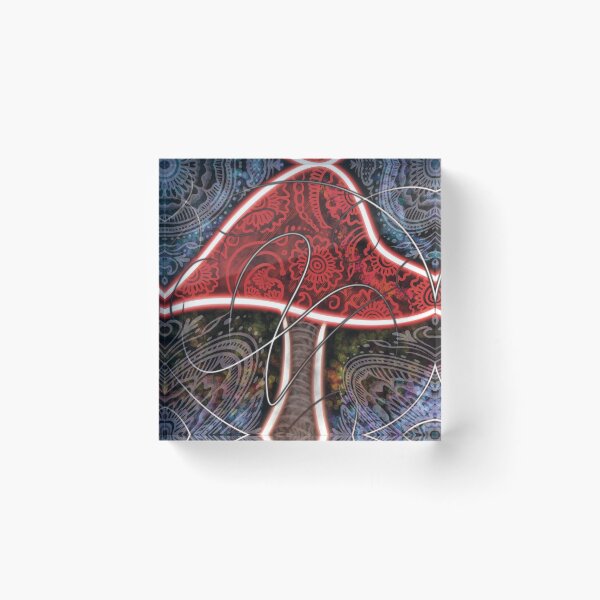 Artikelvorschau, Mixed Media Mushroom toadstool Art entworfen und verkauft von Prachi Patel.