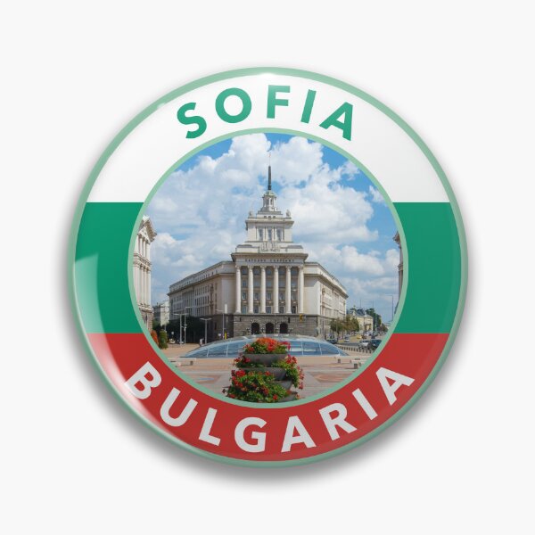 Artikelvorschau, Sofia, Bulgaria Round Emblem entworfen und verkauft von travelwitheric.