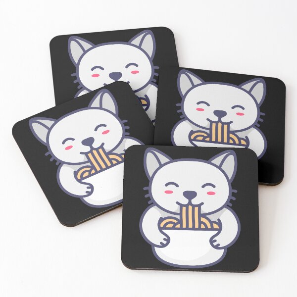 Item preview, cat eating ramen designed and sold by Sam Artist.