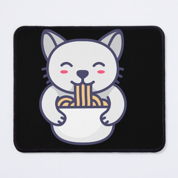 Item preview, cat eating ramen designed and sold by Sam Artist.