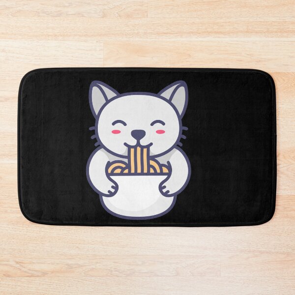 Item preview, cat eating ramen designed and sold by Sam Artist.