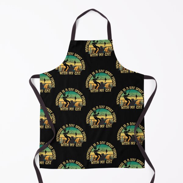 Item preview, Happiness Is A Day Spent Fishing With My Cat,Man Fishing with cat, cats that love to fish designed and sold by Rally-Girl.