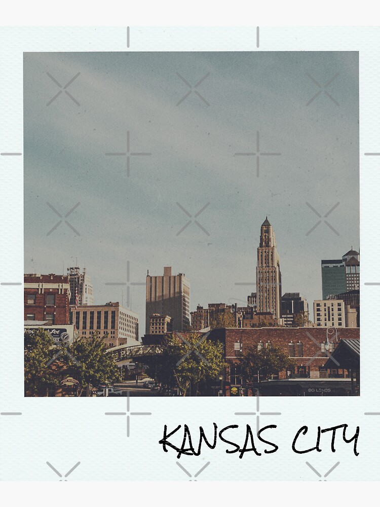 "Kansas City Vintage Film White Frame Souvenir" Sticker for Sale by