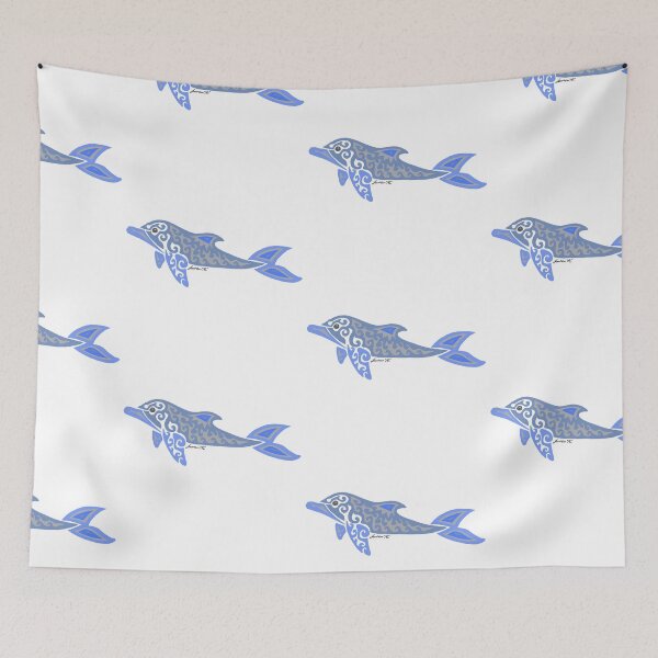 Item preview, Colored Dolphin Tribal Design  designed and sold by KitayamaDesigns.