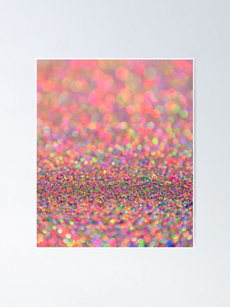 "Out Of Focus Pink Glitter Abstract Art Textured Circles Neon Colors