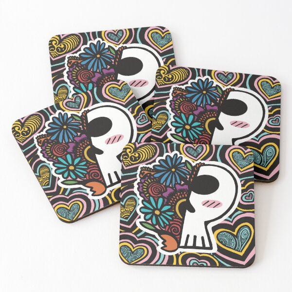 Item preview, Blushing Flower Skull designed and sold by Prachi Patel.