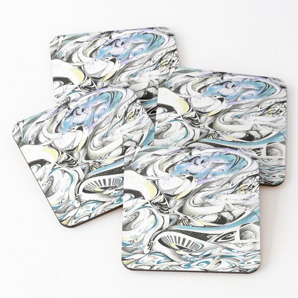 Item preview, Arctic Dreams (Swirly Abstract Drawing)  designed and sold by inkymoods.