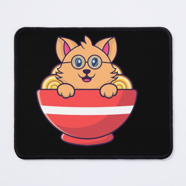 Item preview, Cat eating ramen cute noodles designed and sold by Sam Artist.