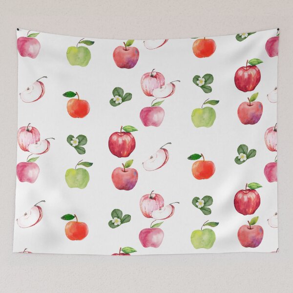 Item preview, Watercolor Apples and Apple Blossom designed and sold by silviaol.