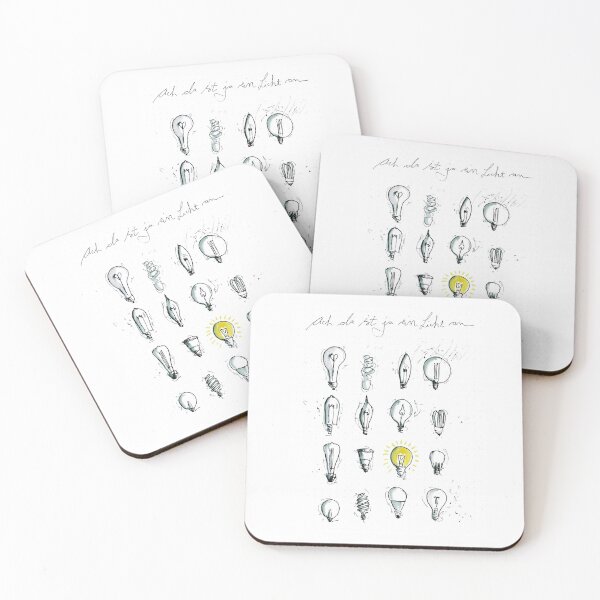 Item preview, Oh, there's a light on! Vintage lightbulbs as sketches - one glows! designed and sold by freude-anfassen.