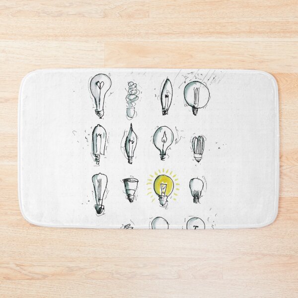 Item preview, Oh, there's a light on! Vintage lightbulbs as sketches - one glows! designed and sold by freude-anfassen.