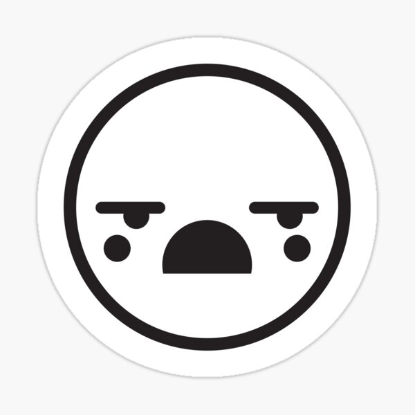 Kawaii Bored Face Sticker