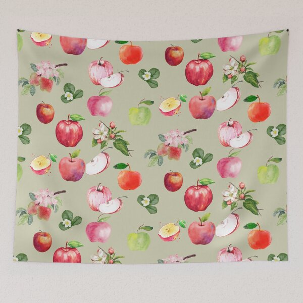 Item preview, Watercolor Apples and Apple Blossom Branches designed and sold by silviaol.