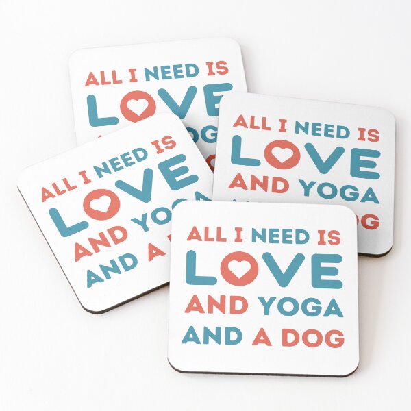 Item preview, All I Need is Love, Yoga, and a Dog | Cute Inspirational Exercise Saying designed and sold by MiaDelelai.