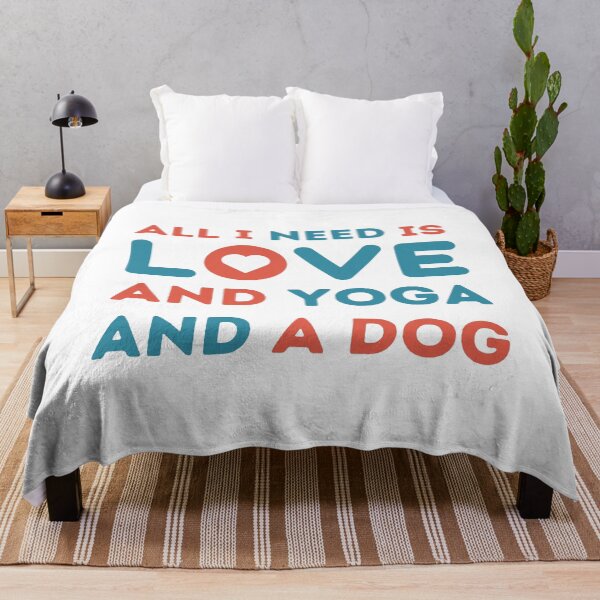Item preview, All I Need is Love, Yoga, and a Dog | Cute Inspirational Exercise Saying designed and sold by MiaDelelai.