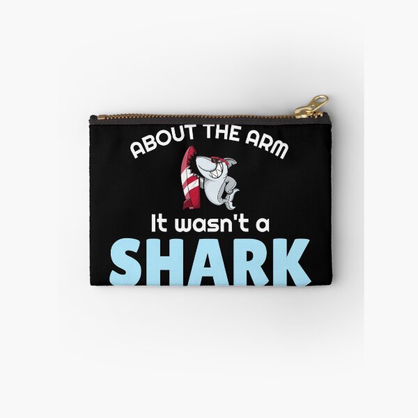 Item preview, Arm amputee shark bite amputation funny slogan white font designed and sold by NerdnGeekshop.