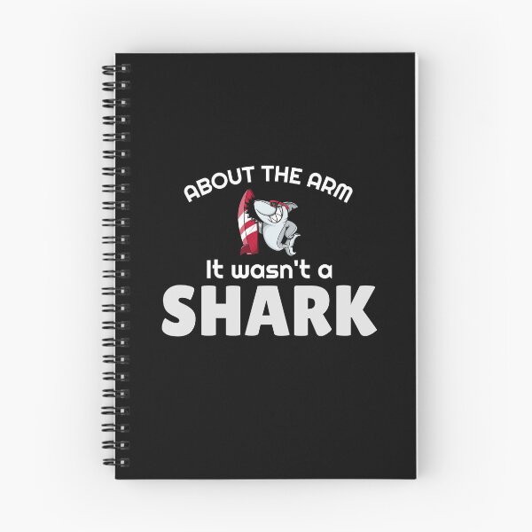 Item preview, Arm amputee shark bite amputation funny slogan white grey font designed and sold by NerdnGeekshop.