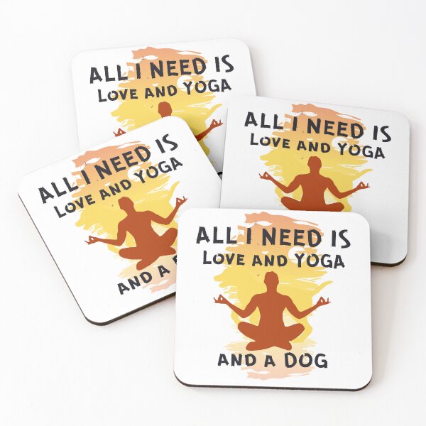 Item preview, All I Need is Love And Yoga And a Dog | Cute Inspirational Exercise Saying designed and sold by MiaDelelai.
