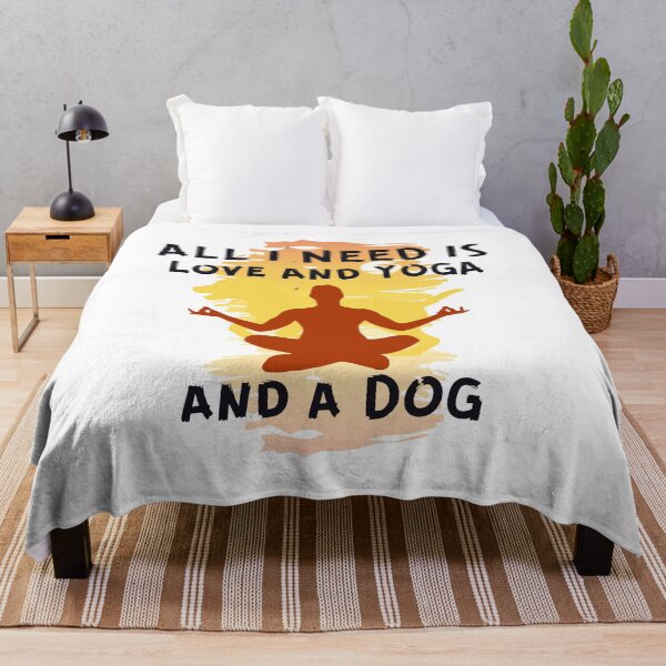 Item preview, All I Need is Love And Yoga And a Dog | Cute Inspirational Exercise Saying designed and sold by MiaDelelai.