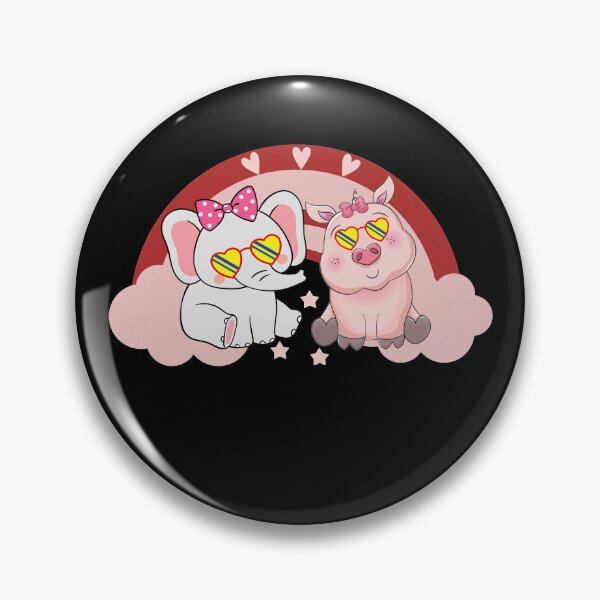 Item preview, Cute Elephant And Pig designed and sold by YARA TS.