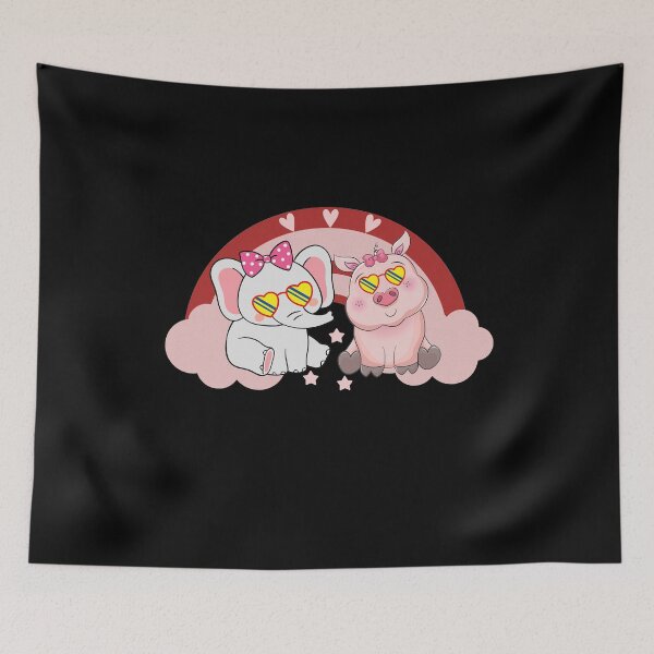Item preview, Cute Elephant And Pig designed and sold by YARA TS.