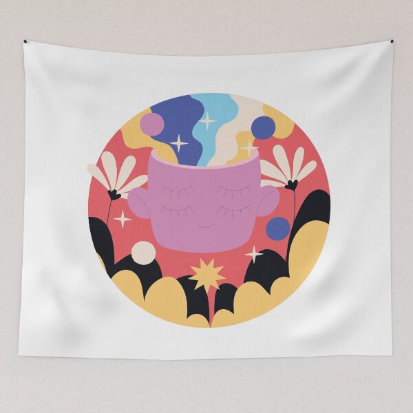 Item preview, Naive Psychedelic Pot Plant designed and sold by VerboShop.