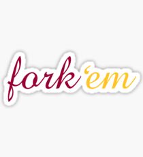 Fork 'Em Devils Sticker