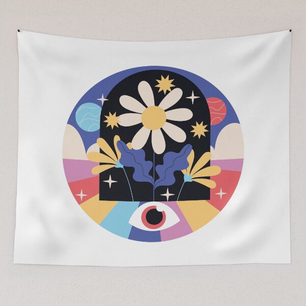 Item preview, Naive Psychedelic Flower Eye designed and sold by VerboShop.
