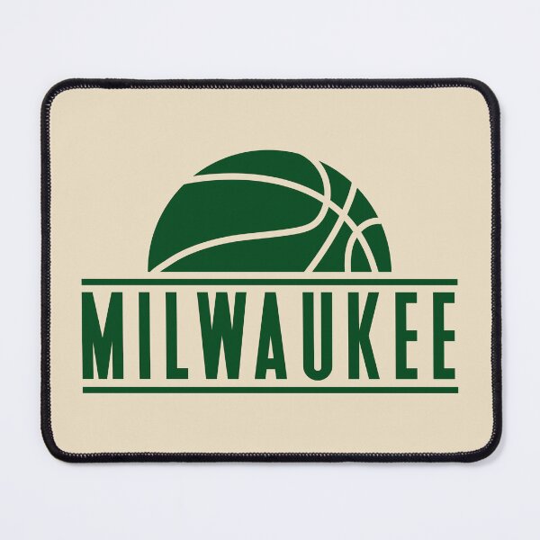 Item preview, Milwaukee basketball modern logo cream designed and sold by KMA Home Design.