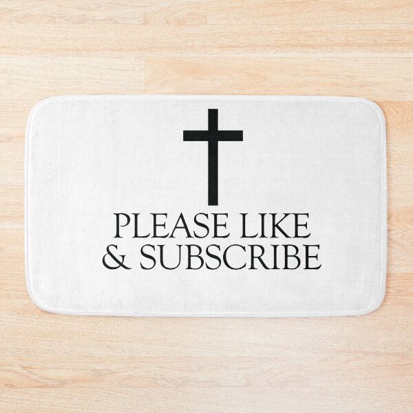 Item preview, Please Like and Subscribe - Jesus Cross designed and sold by CommonThread.