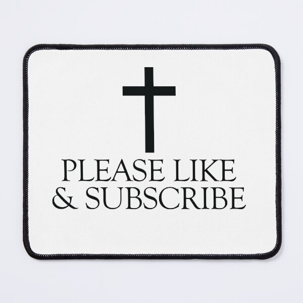 Item preview, Please Like and Subscribe - Jesus Cross designed and sold by CommonThread.