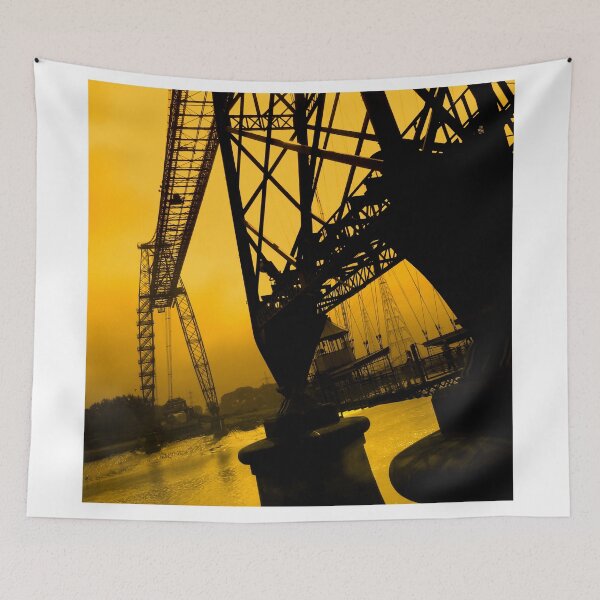 Item preview, Newport Transporter Bridge Amber Glow designed and sold by myWalesCymru.