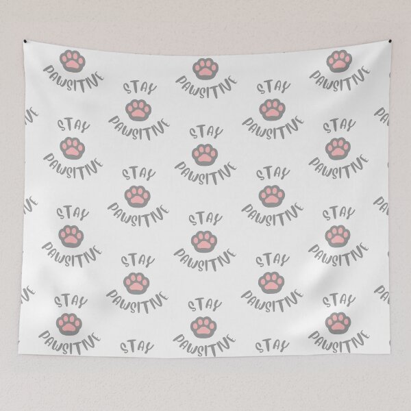 Item preview, "Stay Pawsitive" Happy Cat or Dog | Stay Positive | Funny Pet Lover Gift | Positive Vibes designed and sold by Pawfect-Purr.
