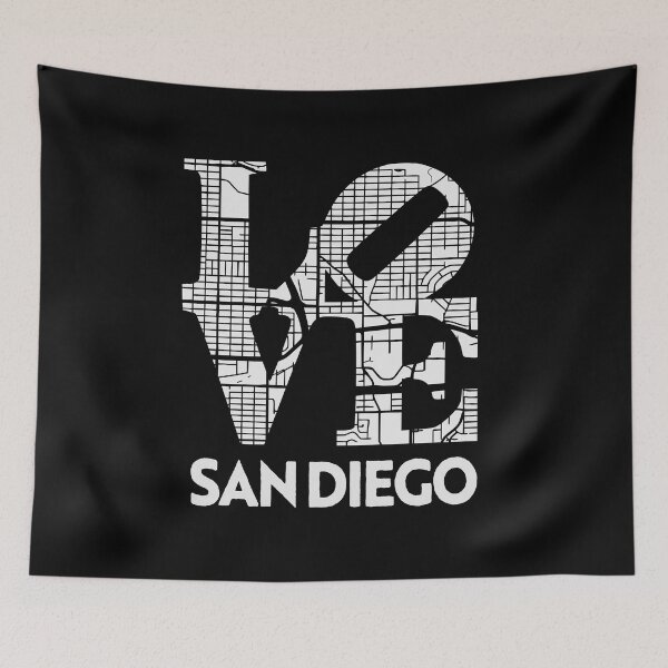 Item preview, Love San Diego City Map From San Diego 619 designed and sold by pixeljamz.