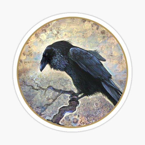 Keeper of Dreams - a Raven Painting Sticker