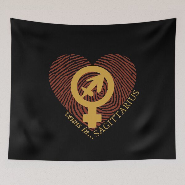 Item preview, VENUS IN SAGITTARIUS HEARTPRINT VALENTINE designed and sold by Mercurial Merkaba.